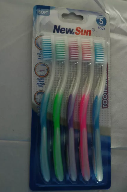 Lot de 5 Brosses à Dents Soft adultes