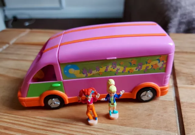 VINTAGE POLLY POCKET Polly And The Pops Tour Bus 1998. 99