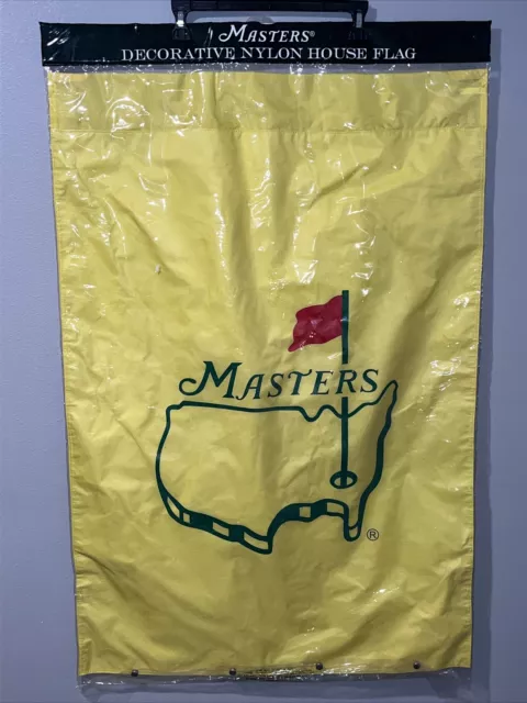 MASTERS Nylon EMBROIDERED HOUSE FLAG Yellow Logo In Packaging 27x40 Inch