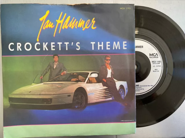 CROCKETT’s THEME . 7" Single. JAN HAMMER MCA . 1986 Ex