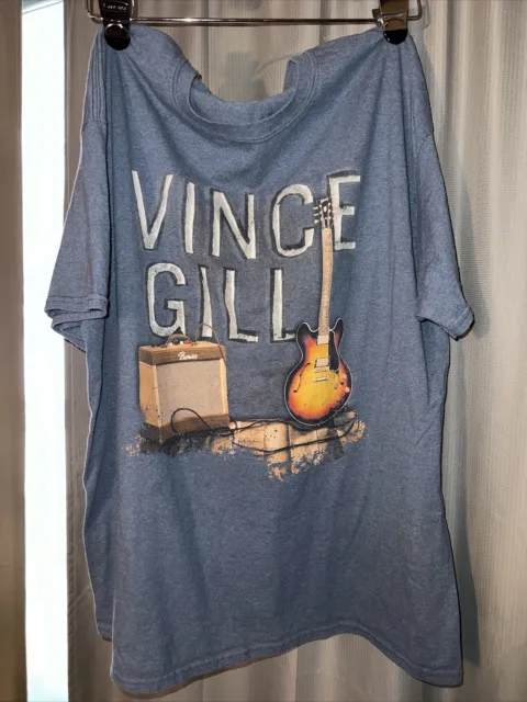 Vince Gill T Shirt Mens XL Down to my Last Bad Habit Double Sided Nice