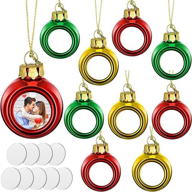 9 PièCes Sublimation Boule de NoëL Ornements Arbre de NoëL Incassable pour la T5