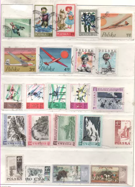 Polen 1968 siehe Bild/Beschreibung 23 Marken, gestempelt; Poland used