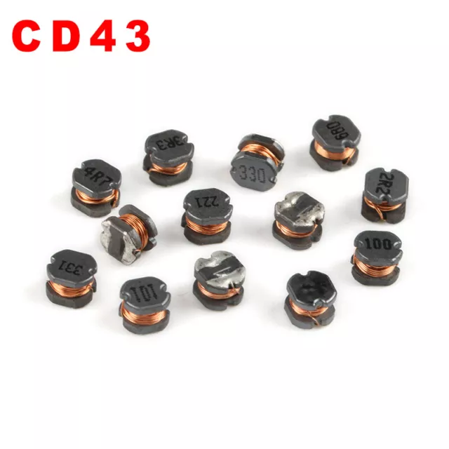 CD43 SMD SMT Power Inductors 2.2/3.3/4.7/6.8/10/22/33/47/68/100/220/330/470uH