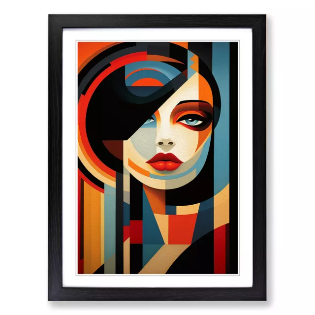 Art Deco Woman Constructivism No.2 Wall Art Print Framed Canvas Picture Poster