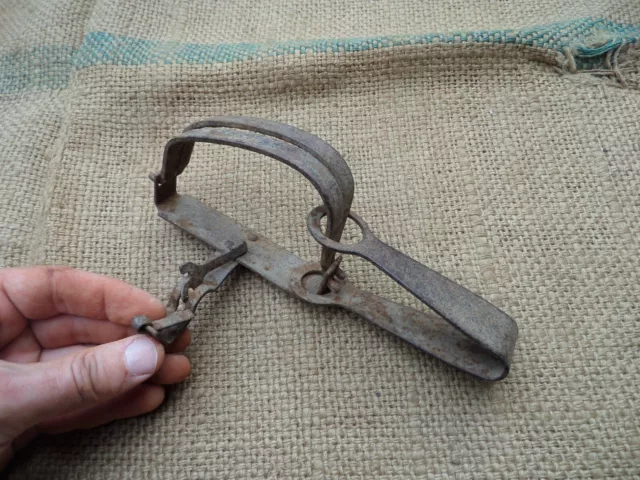 Vintage Antique Small Wrought Iron Mouse Mice Rat Trap Blacksmith Hand Forged