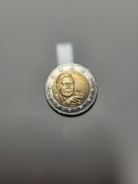 Fehlprägung 2 Euro Münze Helmut Schmidt 2 EURO MÜNZE Helmut Schmidt 1918-2015 Fehlprägung Sammlerstück sehr