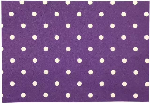 Dolls House Purple Rug with White Spots Miniature Flooring Accessory 1:12 Scale