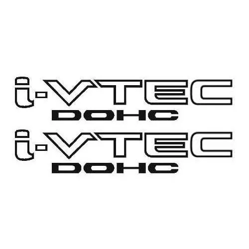 [#37] 2x Black i-VTEC DOHC Vinyl Decal Stickers Emblem Honda Acura ivtec