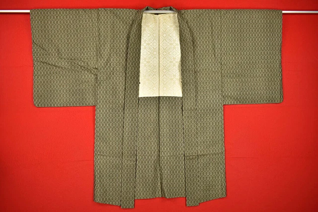 Vintage Japanese Kimono Silk Antique BORO HAORI Kusakizome Woven/B650/580