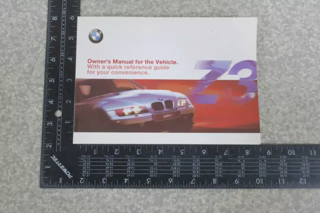 2001 01 Bmw Z3 Roadster Coupe 2.5I 3.0I Owner's Manual Book Free Shipping Om500 2001 01 Bmw Z3 Roadster Coupe 2.5I 3.0I Owner's Manual Book Free Shipping Om500