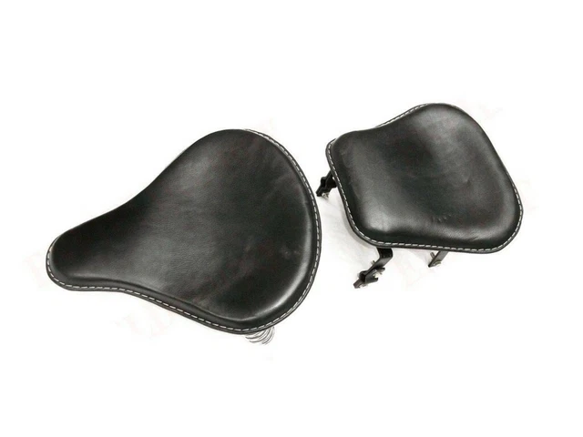 New Black Leather Harley Style Saddle Seats Triumph For Royal Enfield