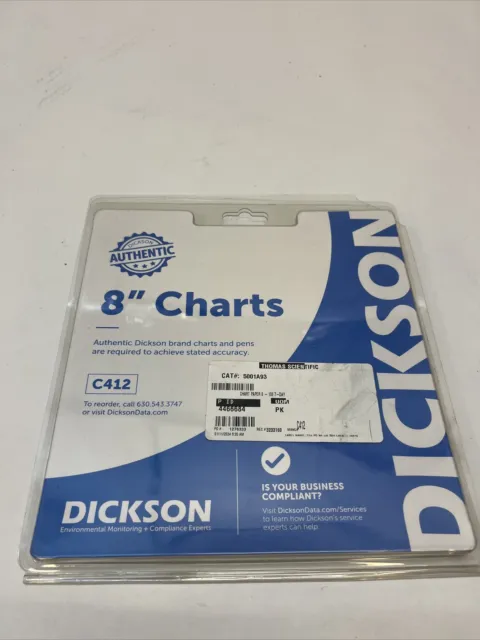 Dickson C412 Chart 8 in 0 to 100 7 Day PK 60
