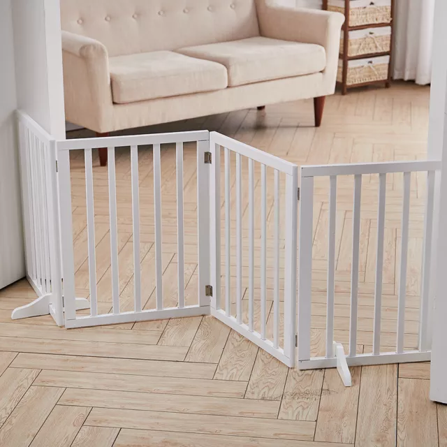 4 PANEL FOLDING Pet Gate Dog Cat Fence Child Safety Barrier Indoor