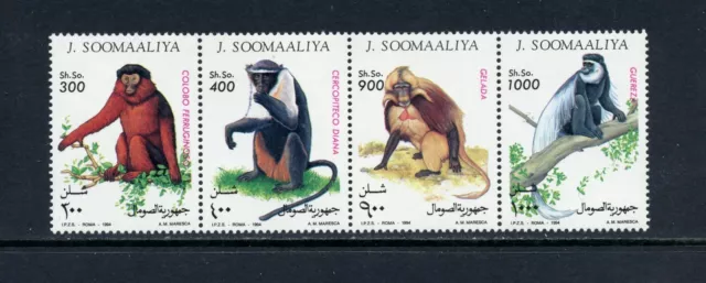 R3642 Somalia 1994 Fauna Affen Folded-Once Streifen MNH