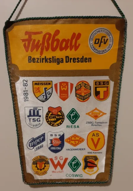 Dynamo Bezirksliga Dresden  Wimpel DDR Fussball Oberliga 1981 82 DFV selten