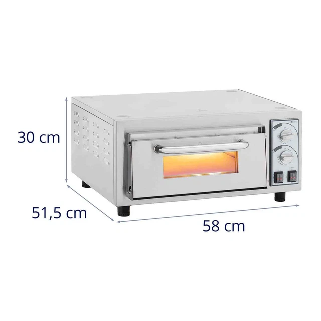 Four à pizza électrique 1 chambre 2200 W Ø 35 cm minuterie 30 min 5