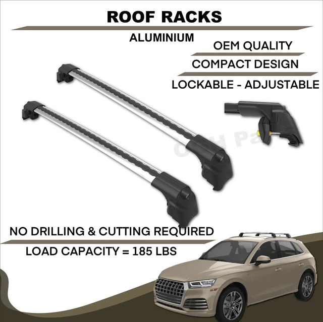 ALUMINIUM ROOF RACK Bar Cross Bars Rack For Volkswagen Tiguan Mk Ii