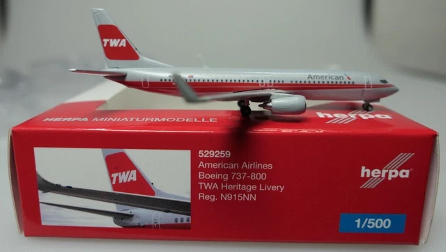 Avion Miniature Herpa 1:500 – Boeing 737-500 CSA – Très Bon état Avec Boîte