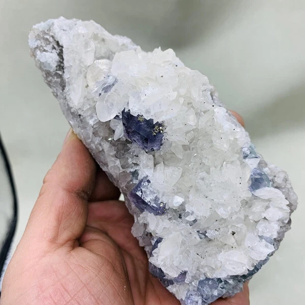 508g Natural Green fluorite Quartz Crystal Cluster mineral specimens healing+sta