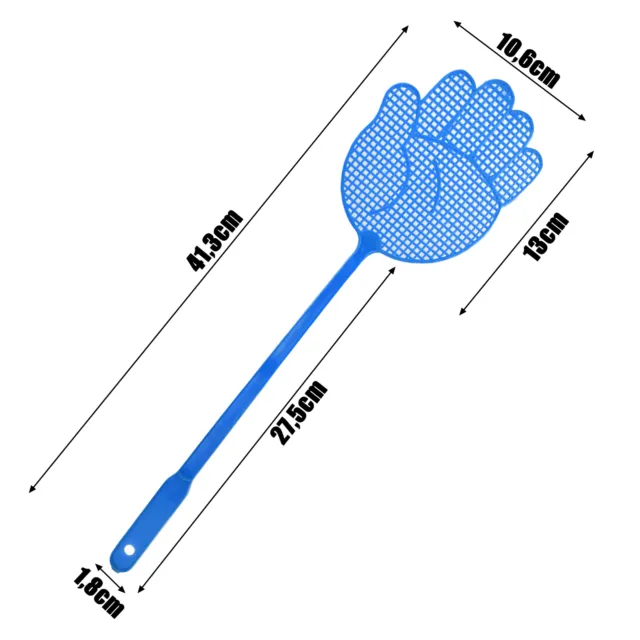 12er Set Fliegenklatsche Kunststoff Fliegenfalle Fliegenklatschen Fliegenfänger 2