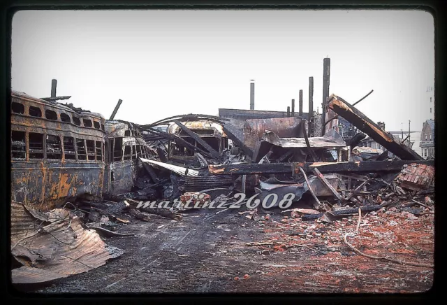 (Db) Orig. Traction/Trolley Slide Septa Woodland Carhouse Fire Scene 4