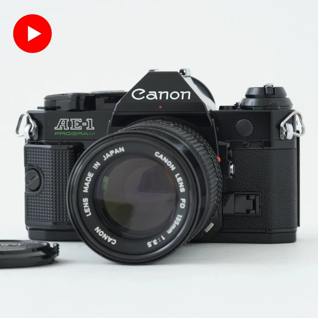 CANON AE-1 PROGRAM SLR Film Camera Black NEW FD 50mm f/1.4 Lens