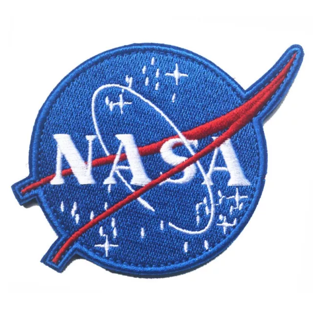 Embroidered NASA Space Program Hook Loop Patch Backing-Fastener Badge Emblem