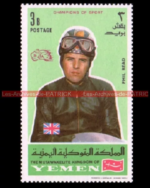 READ Phil Pilote YEMEN Timbre Neuf Poste Moto 1969 Stamp Stempel Sello