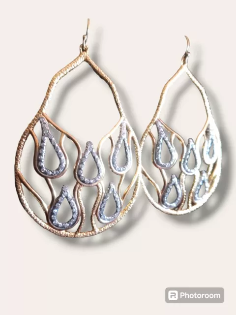 Beautiful ALEXIS BITTAR Elements Leafy Viney 14kt GF Jeweled Earrings
