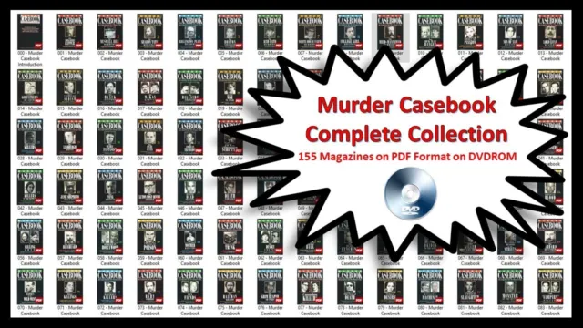 Murder Casebook Magazines - 155 Issues Pdf Format On Dvdrom Free P&P Cert 18