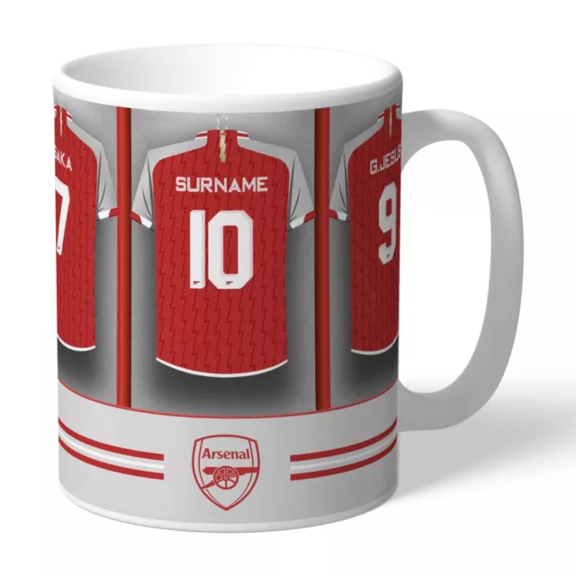 Arsenal Mug - Personalised Dressing Room Football Gift for Dad, Him, Christmas