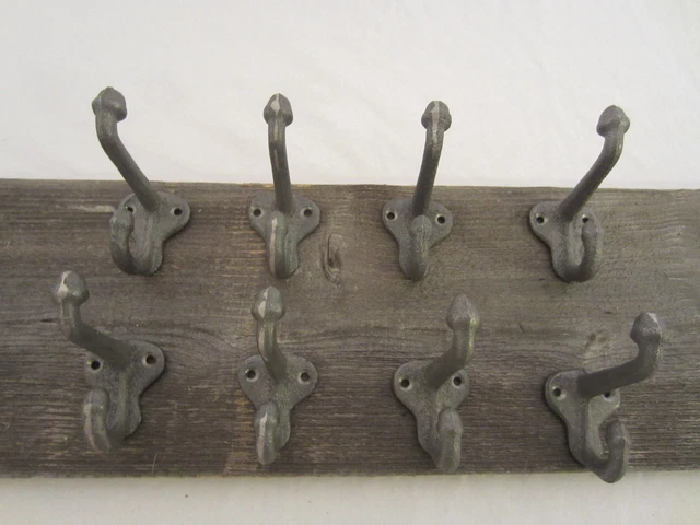 8 Coat Hooks Door Hanger Pegs Rack Decorative Clothes Wall Hook Hat Wall Metal