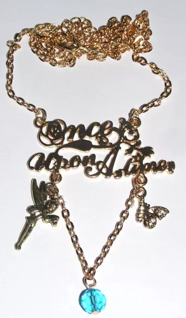 Once Upon A Time pendentif doré titre série OUAT once upon a time pendant