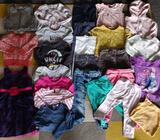 Abito pacchetto bambina 2-3 anni, gilet, top, jumpers, giacca, leggings