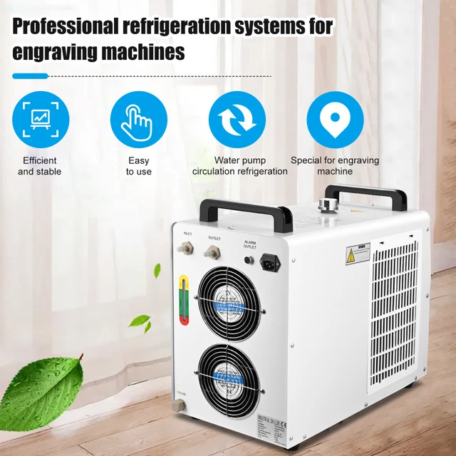 Monport 6L CW-5200 Industrial Water Chiller for 60W-150W CO2 Laser Engraver