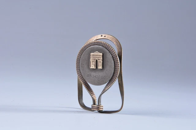 Pince à Billets Vintage Argentée - Décor Char Antique Style Hermès - Occasion - Accessoire Unisexe Classe