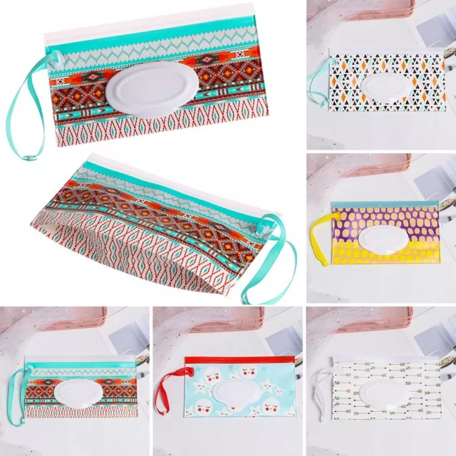 Cover Snap-Strap Cosmetic Pouch Wet Wipes Bag Stroller Accessories Tissue Box