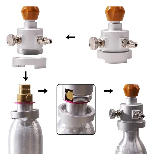STREAM ART TERRA Cylinder Refill Adapter with Large CO2 Carbon Dioxide