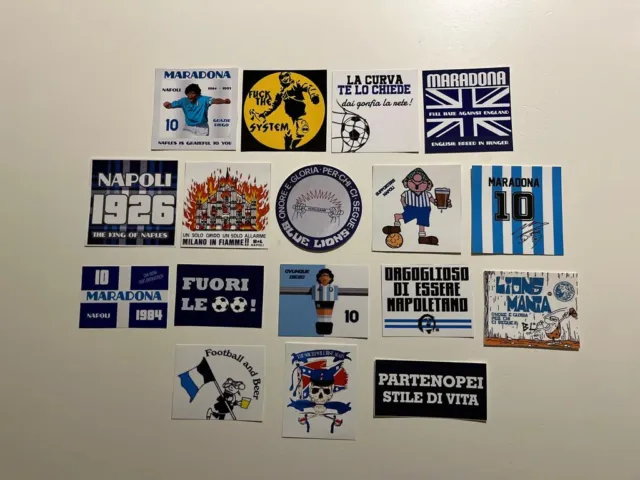 NAPOLI 17 ADESIVI Ultras Aufkleber Stickers Maradona Lions Partenopei  Napoletano EUR 23,90 - PicClick IT