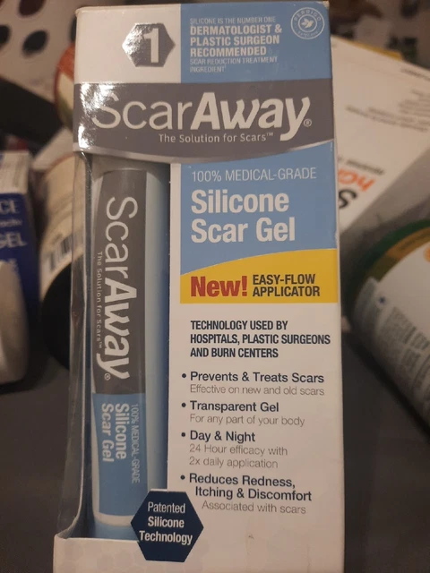 ScarAway Large .71 oz Size Silicone Scar Gel Medical Grade Transparent Exp03/24