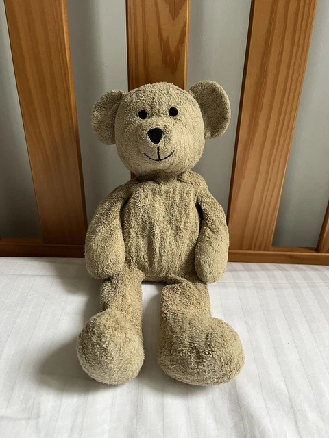 MOTHERCARE VINTAGE CHENILLE Teddy Bear Oatmeal Soft Toy Comforter