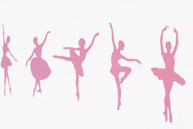 Ballet Dancer Ballerina Wall Art Vinyl Decals/Stickers - various colours / sizes