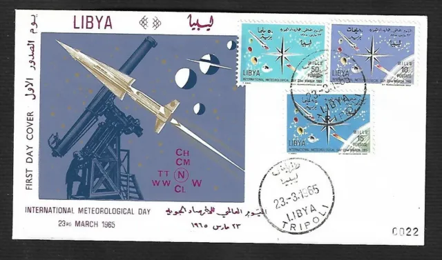 Libya 1965 International Meteorological Day Fdc (#5653)