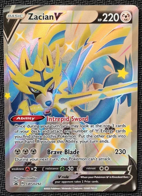 ZAMAZENTA V SWSH293 (Shiny) Black Star Promos Pokémon Card $4.00 - PicClick  AU