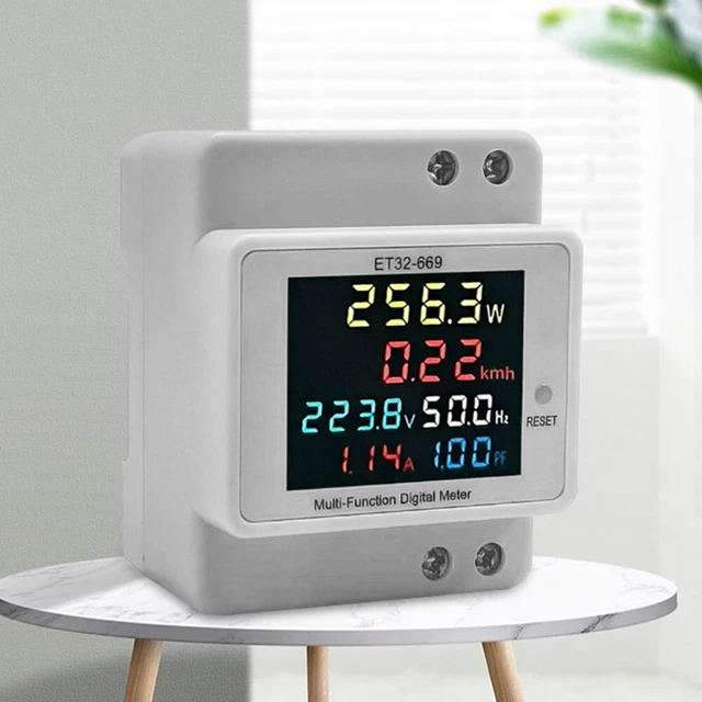 Misuratore Di Potenza Elettrica Tasmota Wifi AC Monofase Din Rail Meter