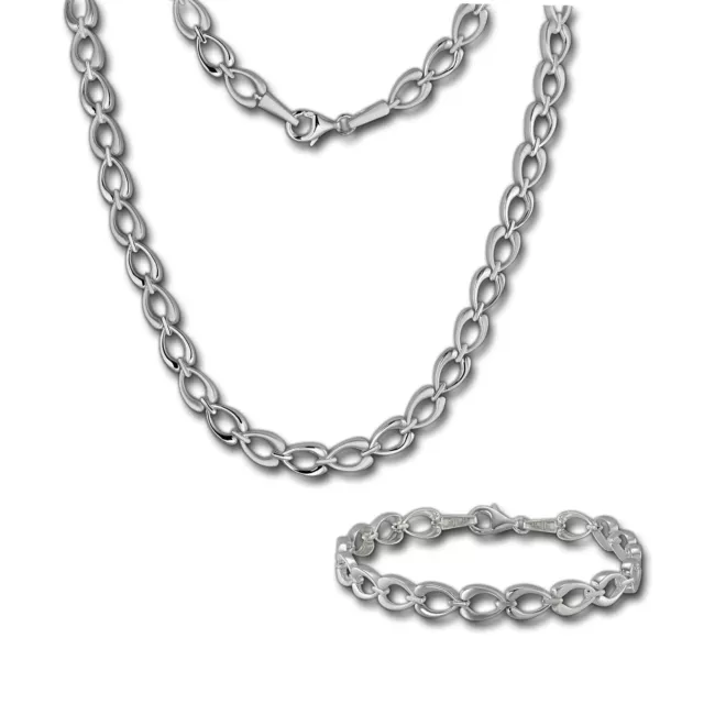 SilberDream Collier & Armband glanz Herz Silber Schmuck Set für Damen SDS446J