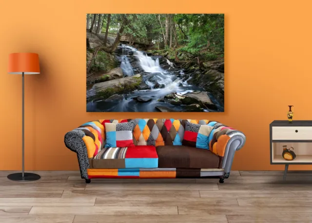 Beautiful waterfall  Stretched Framed Canvas Prints Wall Art DIY Home Decor