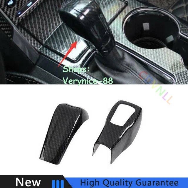For Ford Explorer 2016-2019 Carbon Fiber Car Gear Shift Knob Shifter Lever Trim