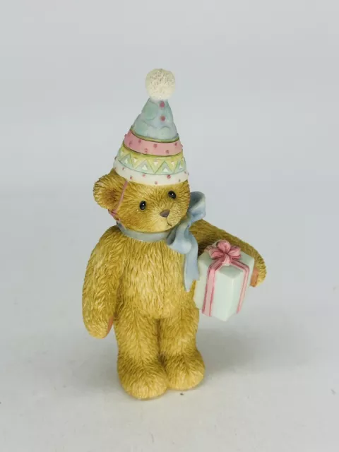 Cherished Teddies Lets celebrate 10th aniversary bear 2002 P Hillman Enesco 11cm